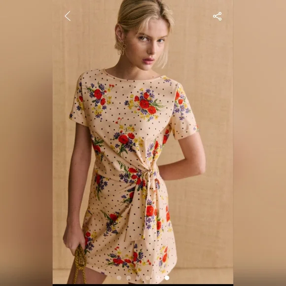 Sezane Pippa in Poppy - Floral Mini Dress Large, Like New - Picture 3 of 7